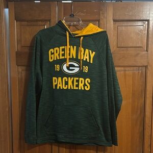 Green Bay Packers Green and Yellow Men's Sweatshirt Size Medium